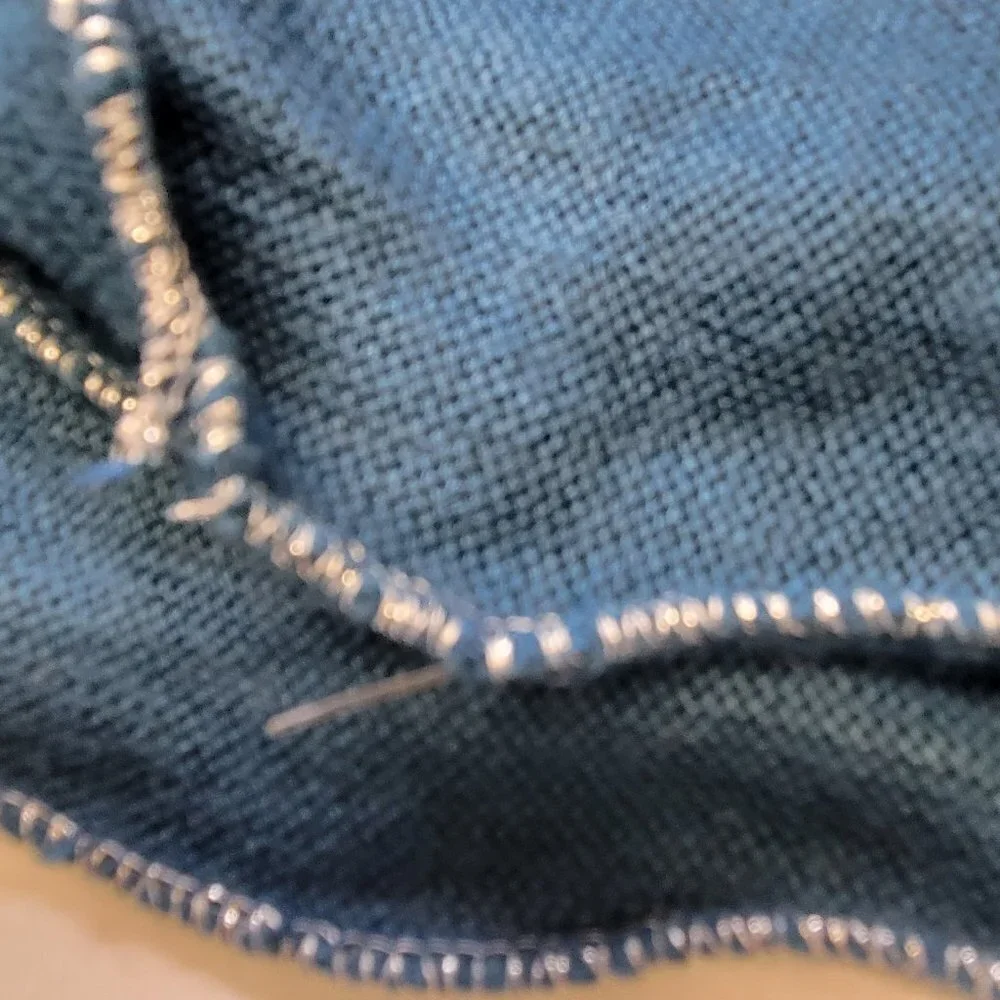 Blue Rectangular Scarf - Picture 6 of 6